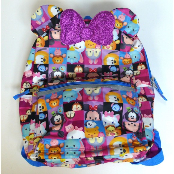 Disney Tsum Tsum Emoji Winnie the Pooh character Backpack School Bag Tote - Picture 1 of 8